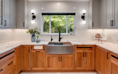 A Warm Modern Retreat: Tour Our Newly – Remodeled Showroom Kitchenette